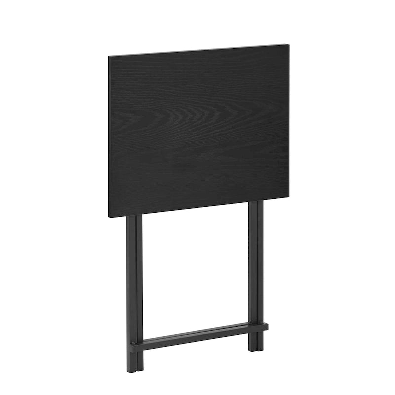 Table de plateau TV pliante 2 pièces avec plateau en bois et cadre en métal