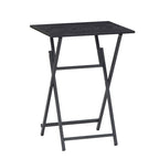Table de plateau TV pliante 2 pièces avec plateau en bois et cadre en métal