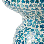 Tabouret et Table d'Appoint Mosaïque en Coquillages de Capiz