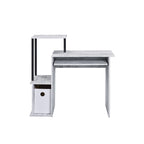Bureau informatique de 37 pouces avec plateau de clavier et étagère de rangement