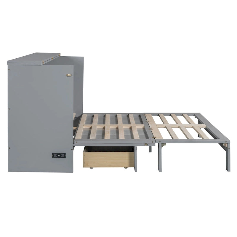 Lit escamotable pliant Queen Size avec tiroirs de rangement