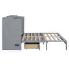 Lit escamotable pliant Queen Size avec tiroirs de rangement