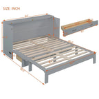 Lit escamotable pliant Queen Size avec tiroirs de rangement