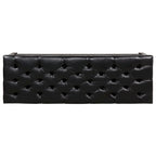Banc de bout de lit capitonné avec garniture cloutée et étagère de rangement