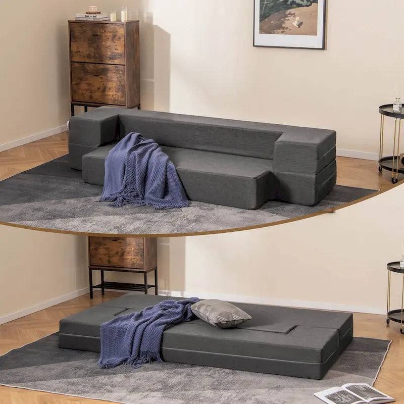 Canapé-lit pliant 8 pouces en mousse haute densité avec housse lavable