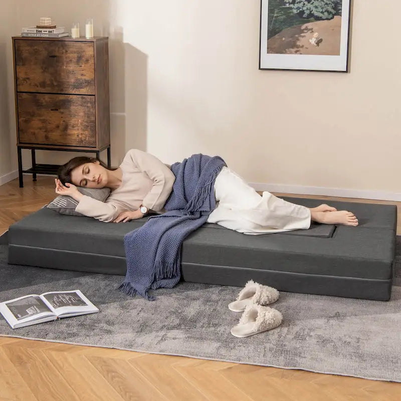 Canapé-lit pliant 8 pouces en mousse haute densité avec housse lavable
