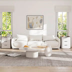 Costway 3 Drawer Dresser Chest of Drawer Storage Cabinet with Wide