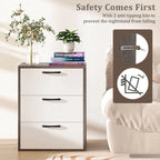 Commode de rangement à 3 tiroirs avec plateau large
