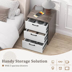 Commode de rangement à 3 tiroirs avec plateau large