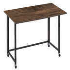 Bureau informatique pliant à roulettes 80 cm, aucun assemblage requis, table d'ordinateur portable pliable peu encombrante pour le bureau à domicile