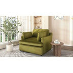 Fauteuil d'appoint Green Modern 37 avec pieds en plastique et oreillers pour le salon