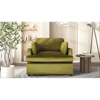 Fauteuil d'appoint Green Modern 37 avec pieds en plastique et oreillers pour le salon