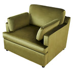 Fauteuil d'appoint Green Modern 37 avec pieds en plastique et oreillers pour le salon