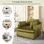 Fauteuil d'appoint Green Modern 37 avec pieds en plastique et oreillers pour le salon