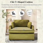 Fauteuil d'appoint Green Modern 37 avec pieds en plastique et oreillers pour le salon