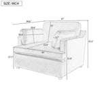 Fauteuil d'appoint Green Modern 37 avec pieds en plastique et oreillers pour le salon