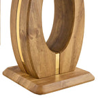 Table basse carrée de 60 cm avec bandes de pieds dorées
