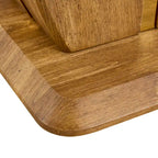 Table basse carrée de 60 cm avec bandes de pieds dorées