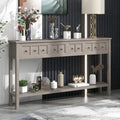 Console d'entrée rustique avec tiroirs et étagère inférieure
