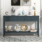 Console d'entrée rustique avec tiroirs et étagère inférieure