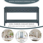 Console d'entrée rustique avec tiroirs et étagère inférieure