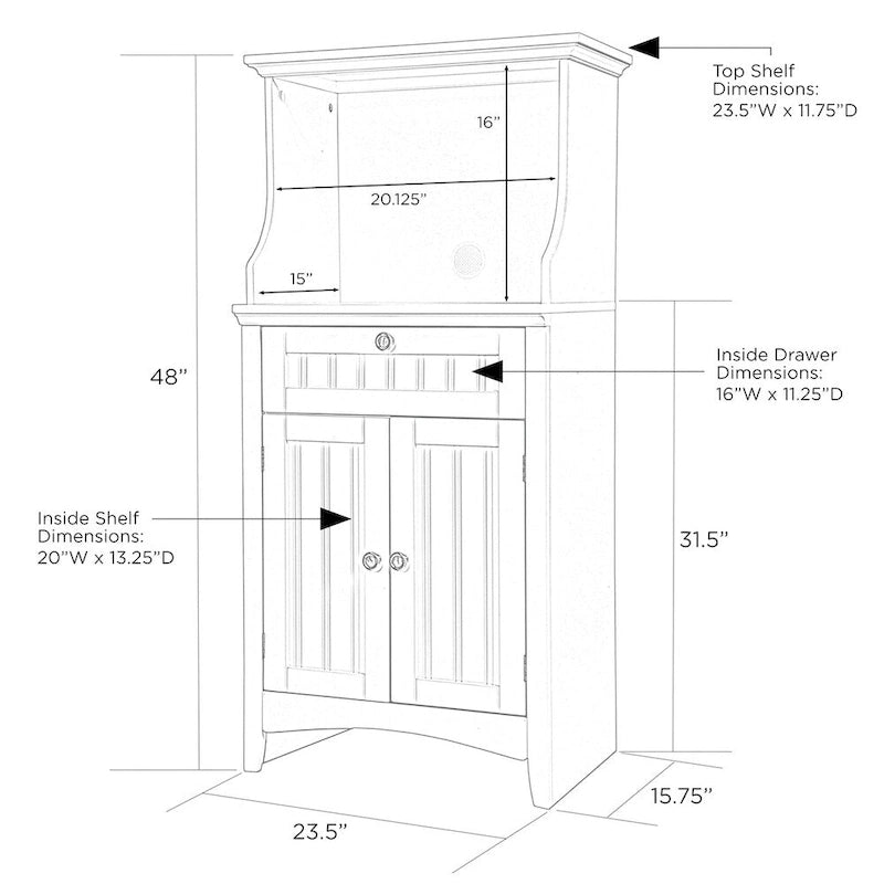 Meuble de rangement pour micro-ondes et cafetière