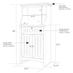 Meuble de rangement pour micro-ondes et cafetière