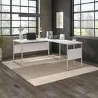 Bureau d'angle 60W x 30D avec pieds en métal