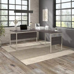 Bureau d'angle 60W x 30D avec pieds en métal