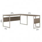 Bureau d'angle 60W x 30D avec pieds en métal