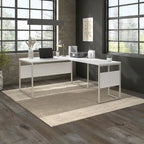 Bureau d'angle 60W x 30D avec pieds en métal