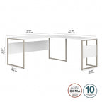 Bureau d'angle 60W x 30D avec pieds en métal