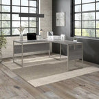 Bureau d'angle 60W x 30D avec pieds en métal