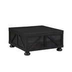 Table basse de rangement de 36 po en acacia et pin, style rustique
