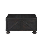 Table basse de rangement de 36 po en acacia et pin, style rustique