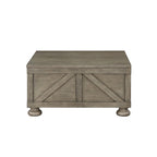 Table basse de rangement de 36 po en acacia et pin, style rustique
