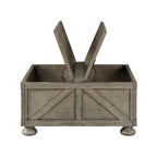 Table basse de rangement de 36 po en acacia et pin, style rustique