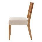 Chaise de salle à manger en similicuir et lin (lot de 2)
