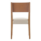 Chaise de salle à manger en similicuir et lin (lot de 2)