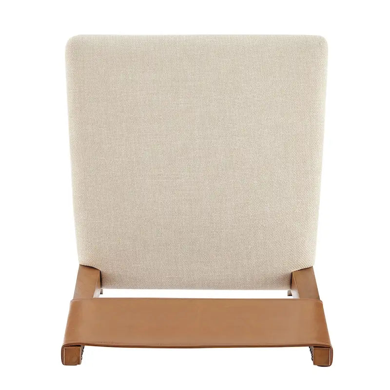 Chaise de salle à manger en similicuir et lin (lot de 2)