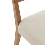 Chaise de salle à manger en similicuir et lin (lot de 2)