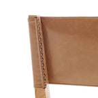 Chaise de salle à manger en similicuir et lin (lot de 2)