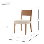 Chaise de salle à manger en similicuir et lin (lot de 2)