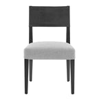 Chaise de salle à manger en similicuir et lin (lot de 2)