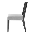 Chaise de salle à manger en similicuir et lin (lot de 2)