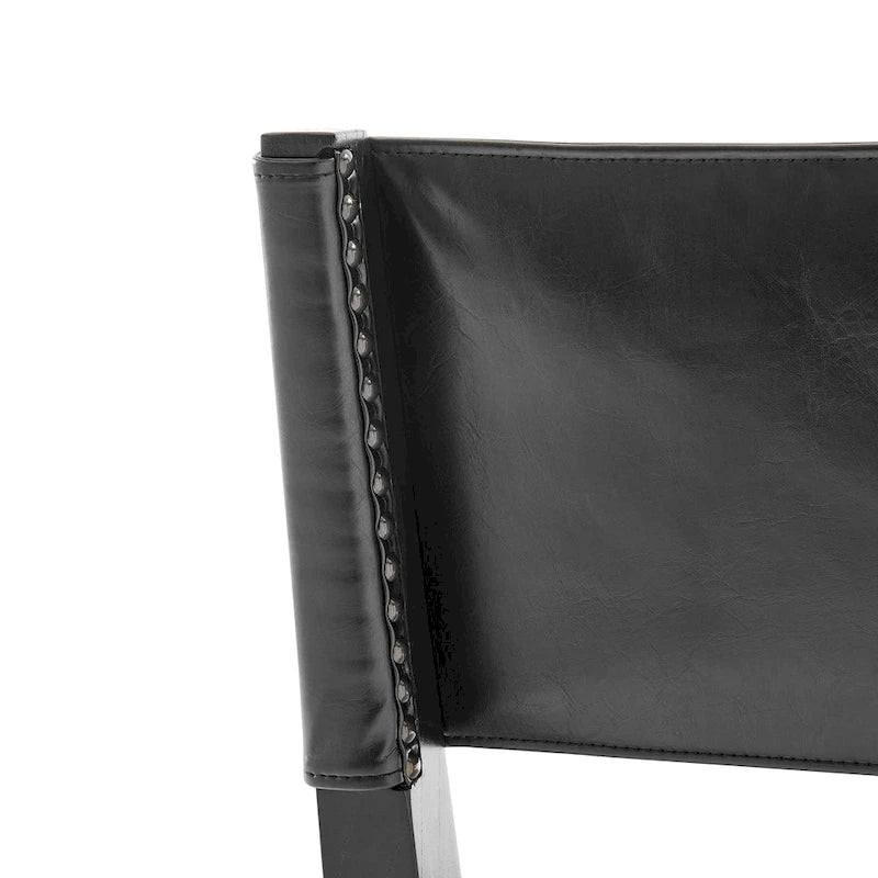 Chaise de salle à manger en similicuir et lin (lot de 2)