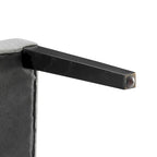 Chaise de salle à manger en similicuir et lin (lot de 2)