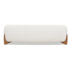 Canapé en tissu bouclette avec pieds en bois de 229,87 cm