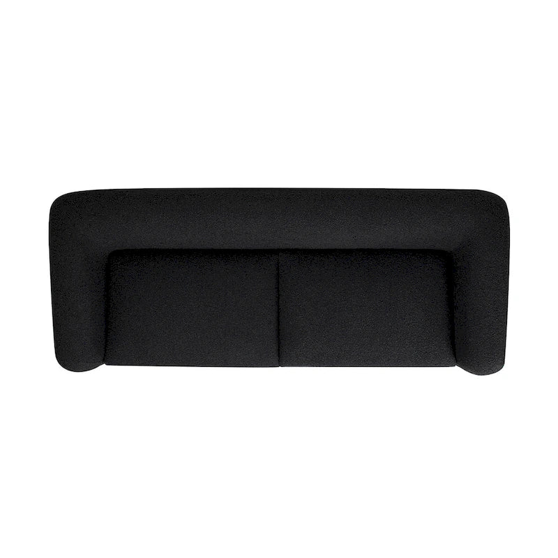 Canapé en tissu bouclette avec pieds en bois de 229,87 cm