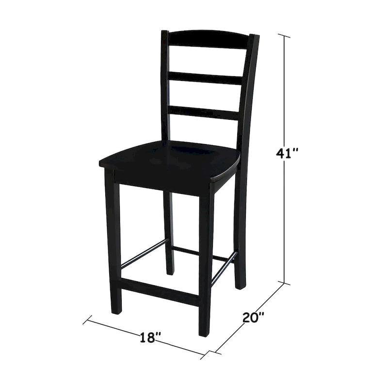 Tabouret de bar en bois massif